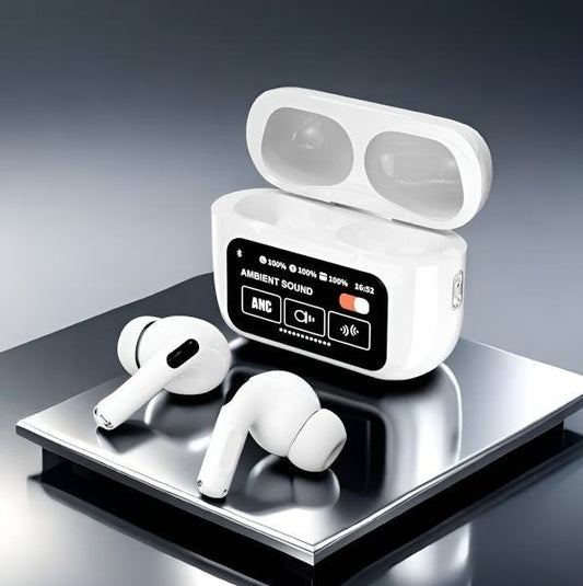 A9 Pro 2 Earbuds with LCD Display | Bluetooth 5.3 Wireless Earbuds for iOS & Android